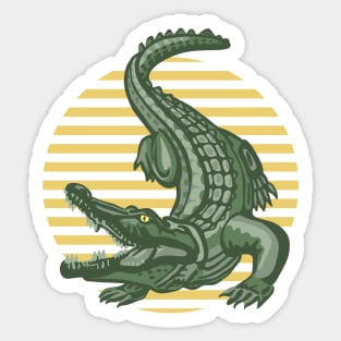 Crocodile Sunset Sticker